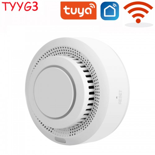 Detector, senzor de fum smart WiFi Tuya Smart TYYG3, cu sirena de alarma