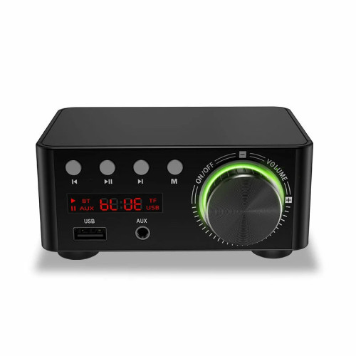 Amplificator audio TPA3116 Bluetooth 5.0 HIFI 2x50W Suport USB Card TF RCA AUX Stick USB