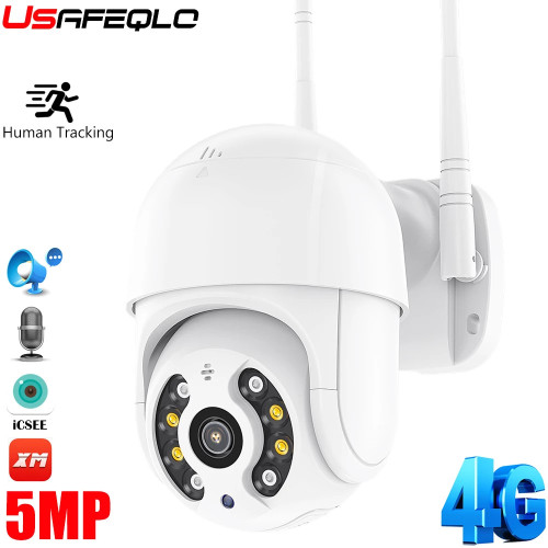 Camera cu SIM 4G USAFEQLO, exterior/interior, rotativa, 1080P, Onvif, audio bidirectional