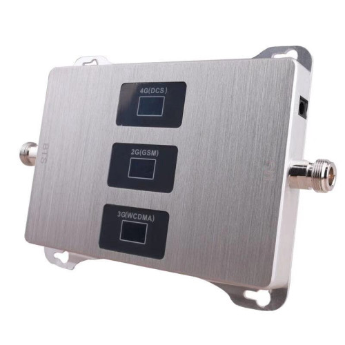 Booster, amplificator semnal GSM pentru telefon Oserjep 2G-3G-4G, 900-1800-2100MHz, cu cablu 10m, antene interior/exterior si 3 afisaje LCD