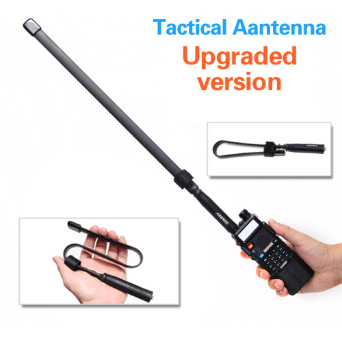 Antena tactical ABBREE 48 cm pentru statie Baofeng UV-5R UV-82 888’s etc.