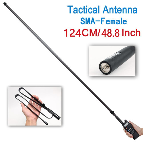 Antena tactical ABBREE 124 cm AR-152A actualizata pentru statii Baofeng